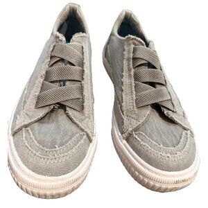 Women's Blowfish Malibu Marley Sneaker Shoes Sweet Gray Washed Canvas Size 9.5